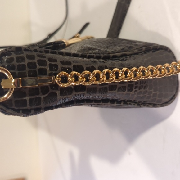 Rebecca Minkoff MAC Crocodile Embossed Black Leather Messenger Crossbody - Picture 12 of 16